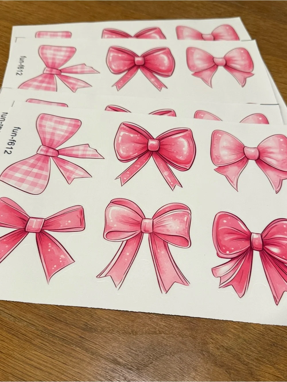 Pink Bow Sticker Sheets- Wall Decals Removeable
